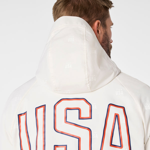 Men's Off White FIGS x Team USA On-Shift Stadium Jacket™