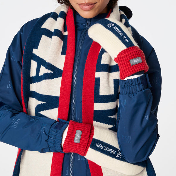 Unisex Off White FIGS x Team USA Knit Scarf