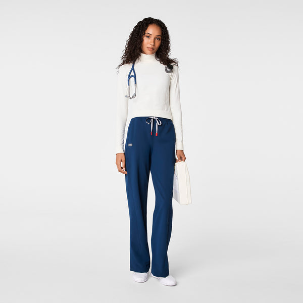 Women's Off White FIGS x Team USA Mock-Neck - Long-Sleeve Underscrub