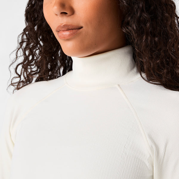 Women's Off White FIGS x Team USA Mock-Neck - Long-Sleeve Underscrub