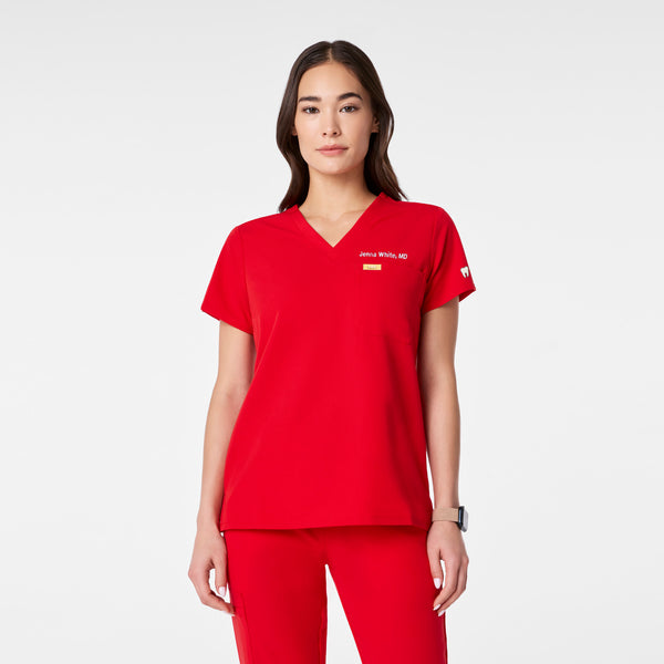 Women's Lunar New Year Pop Red Catarina -  Scrub Top™