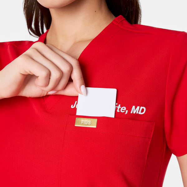 Women's Lunar New Year Pop Red Catarina -  Scrub Top™