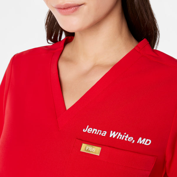 Women's Lunar New Year Pop Red Catarina -  Scrub Top™