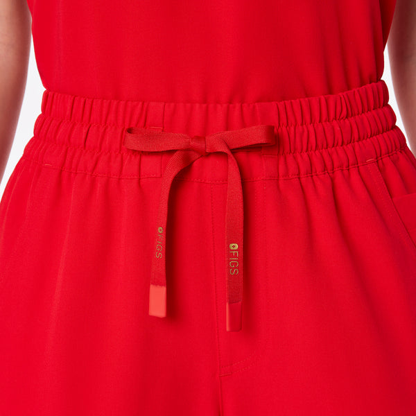 Women's Lunar New Year Pop Red Dowa High-Rise Straight-Leg - Petite Scrub Pant