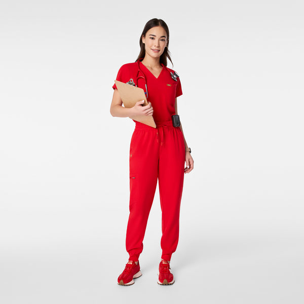 Women's Lunar New Year Pop Red Uman High-Rise - Jogger Scrub Pant