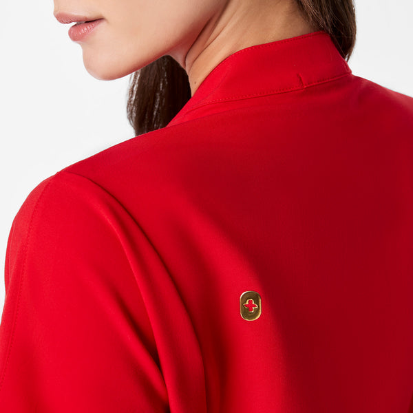 Women's Lunar New Year Pop Red Montex Relaxed Scrub Top