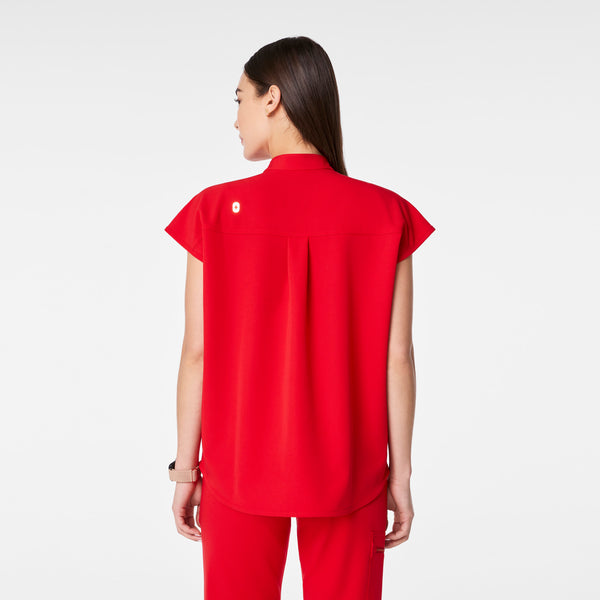 Women's Lunar New Year Pop Red Rafaela - Oversized Scrub Top™
