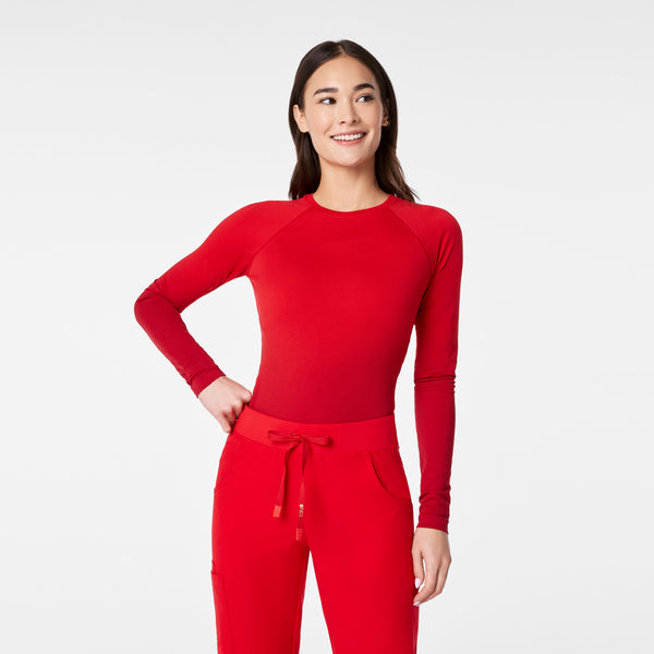 Women's Lunar New Year Ombre Pop Red Salta - Long-Sleeve Underscrub