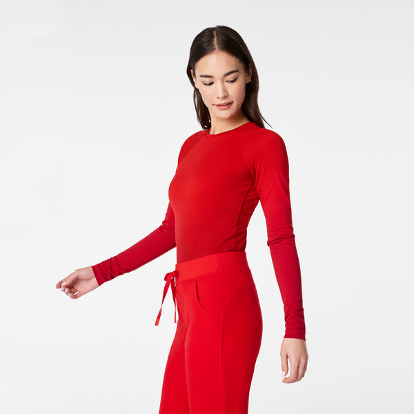 Women's Lunar New Year Ombre Pop Red Salta - Long-Sleeve Underscrub