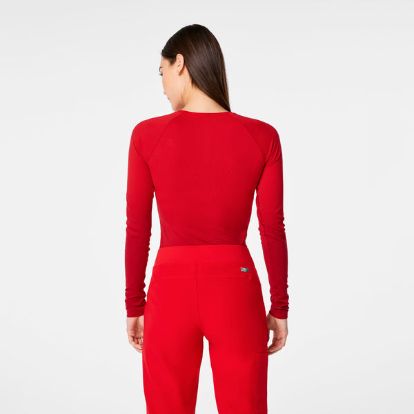 Women's Lunar New Year Ombre Pop Red Salta - Long-Sleeve Underscrub
