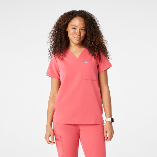 Women's Pulmonary Pink Catarina Petite -  Scrub Top™