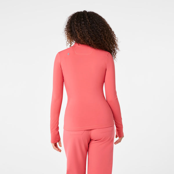 Women's Pulmonary Pink ContourKnit Scrub Jacket