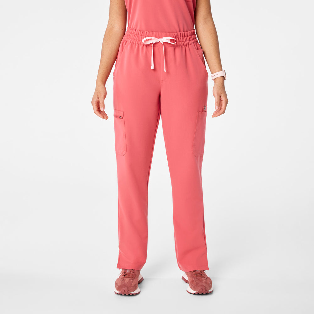 women's Pulmonary Pink High Waisted Dowa - Scrub Pants