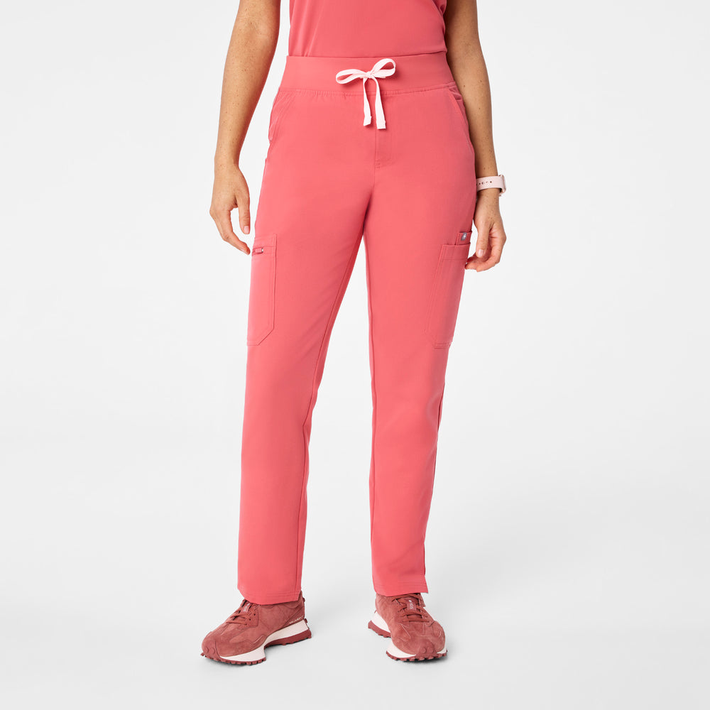 women's Pulmonary Pink High Waisted Yola - Petite Skinny Scrub Pant™