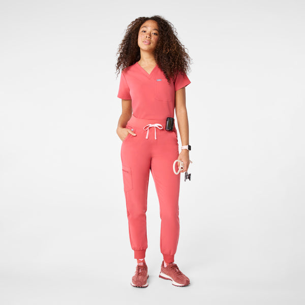 Women's Pulmonary Pink Zamora High-Rise - Petite Jogger Scrub Pant™