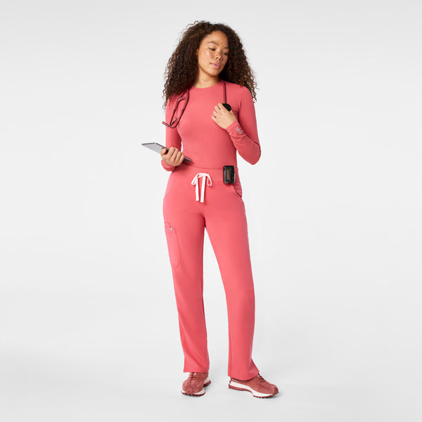 Women's Pulmonary Pink Kade - Petite Straight-Leg Scrub Pant™