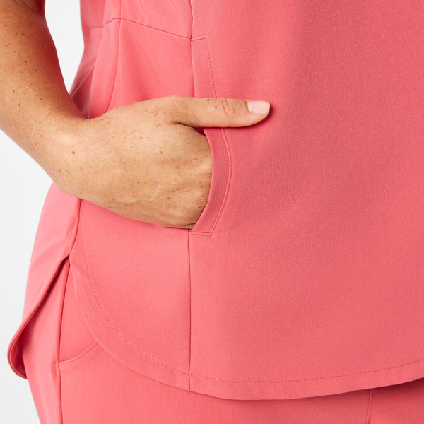 Women's Pulmonary Pink Montex Relaxed Scrub Top
