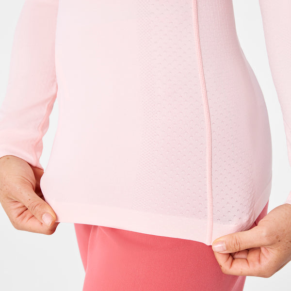 Women's Pulmonary Pink Salta Seamless - Long-Sleeve Underscrub