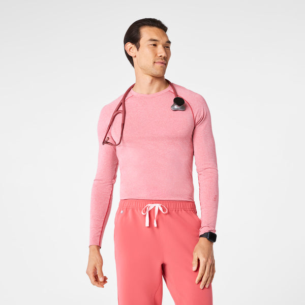 Men's Pulmonary Pink Makato Seamless - Long-Sleeve Underscrub