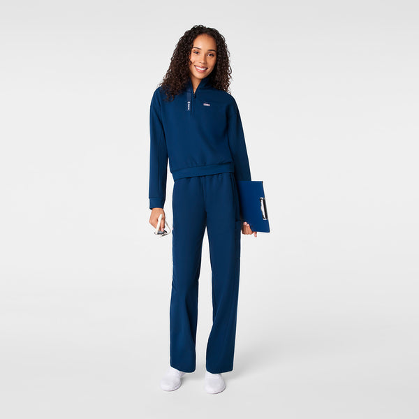Women's Team USA Blue FIGS x Team USA Mock-Neck Long-Sleeve - Scrub Top