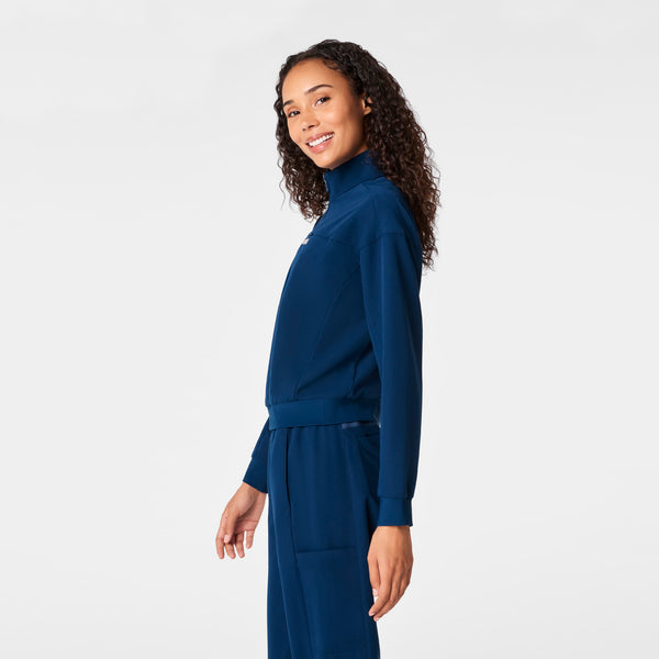 Women's Team USA Blue FIGS x Team USA Mock-Neck Long-Sleeve - Scrub Top