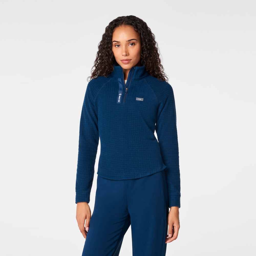 Women's Team USA Blue FIGS x Team USA Fleece ¼ Zip Top™