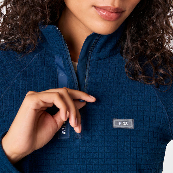 Women's Team USA Blue FIGS x Team USA Fleece ¼ Zip Top™