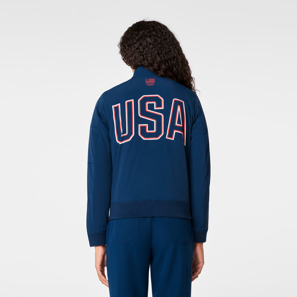 Women's Team USA Blue FIGS x Team USA Float Bomber Jacket™