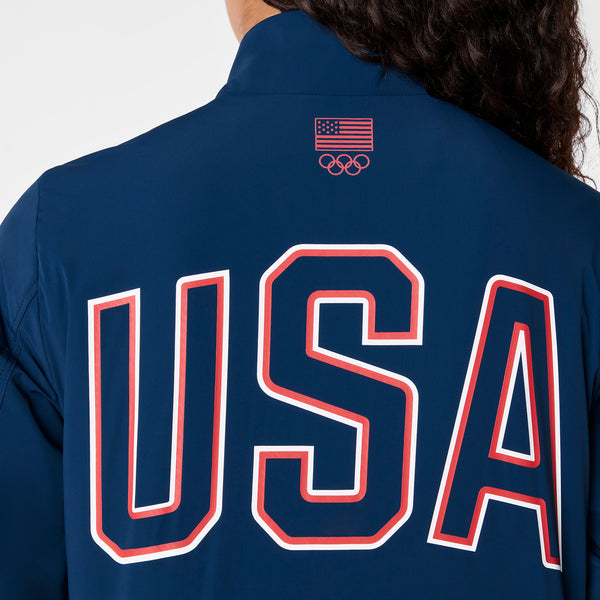 Women's Team USA Blue FIGS x Team USA Float Bomber Jacket™