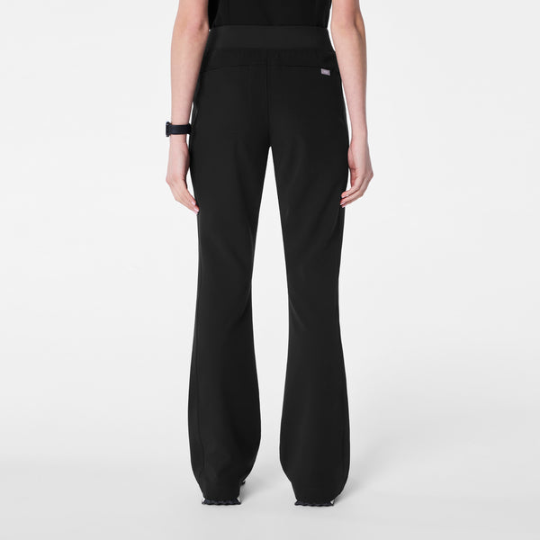 Women's Black Kimberley High-Rise Flare - Petite Scrub Pant