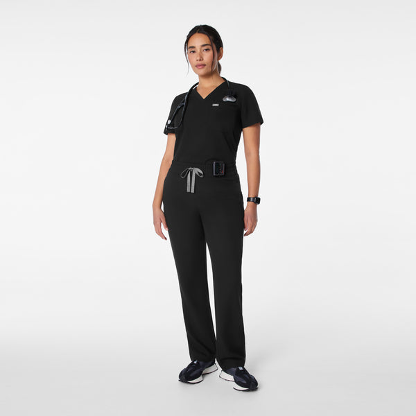 Women's Black Salida High-Rise Straight-Leg - Tall Scrub Pant