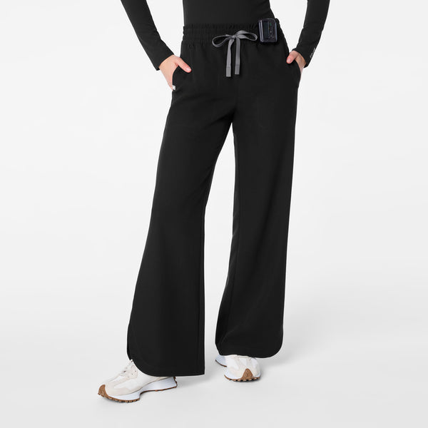 Women's Black Marseille High-Rise Wide-Leg - Scrub Pant