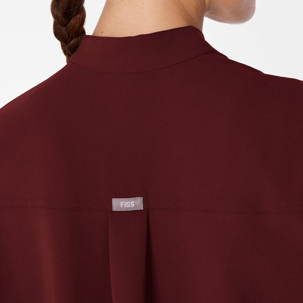 Women's Burgundy Rafaela™ - Oversized Scrub Top