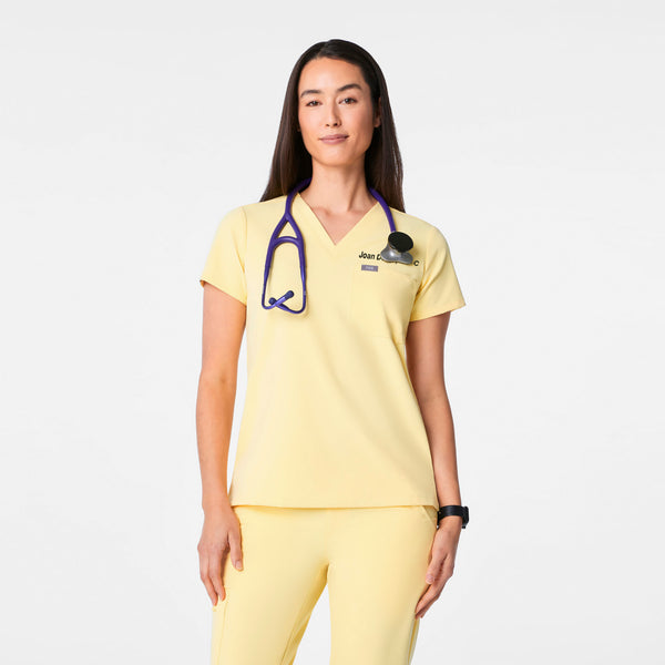 Women's Butter Yellow Catarina Petite -  Scrub Top™