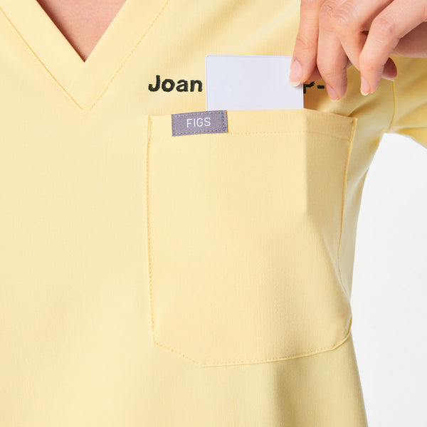 Women's Butter Yellow Catarina Petite -  Scrub Top™