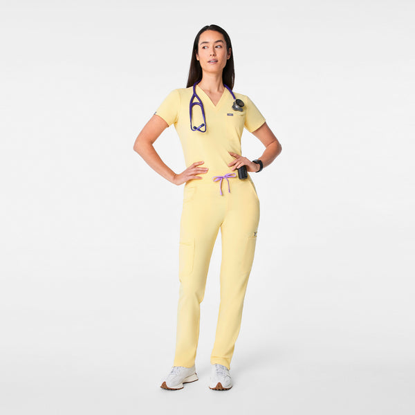 Women's Butter Yellow Yola High-Rise Slim  - Petite  Scrub Pant™