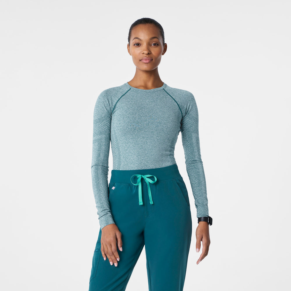 women's Caribbean Blue Salta Seamless - Longsleeve Underscrub