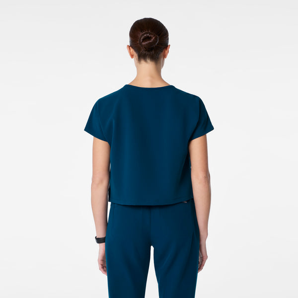 Women's Deep Reef Arua Cropped Crewneck -  Scrub Top