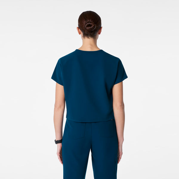 Women's Deep Reef Arua Cropped V-Neck -  Scrub Top