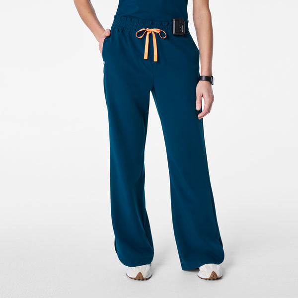 Women's Deep Reef Marseille High-Rise Wide-Leg - Petite Scrub Pant