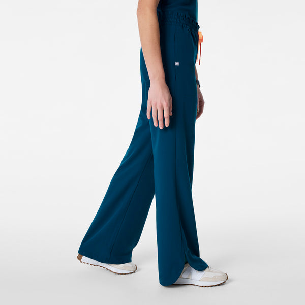 Women's Deep Reef Marseille High-Rise Wide-Leg - Petite Scrub Pant