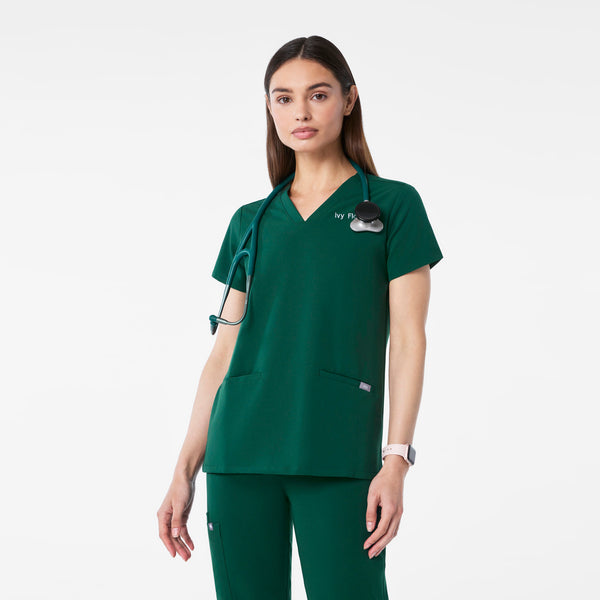 Women's Forest Green Casma -  Scrub Top™