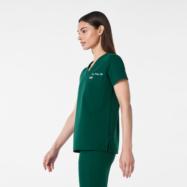 Women's Forest Green Catarina Petite -  Scrub Top™