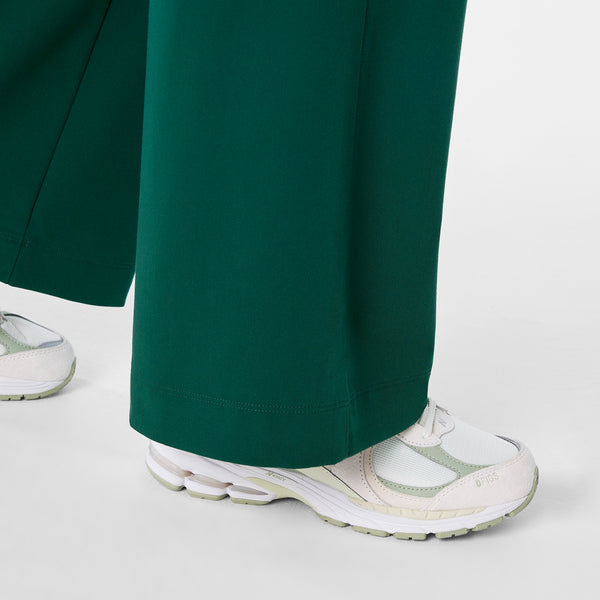 Women's Forest Green Allison High-Rise Ultra-Wide-Leg - Tall Scrub Pant