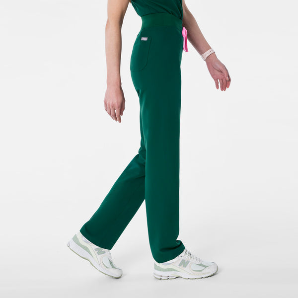 Women's Forest Green Livingston High-Rise- Straight-Leg Scrub Pant™