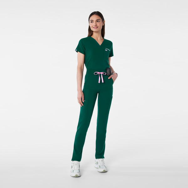 Women's Forest Green Yola High-Rise Slim  - Petite  Scrub Pant™