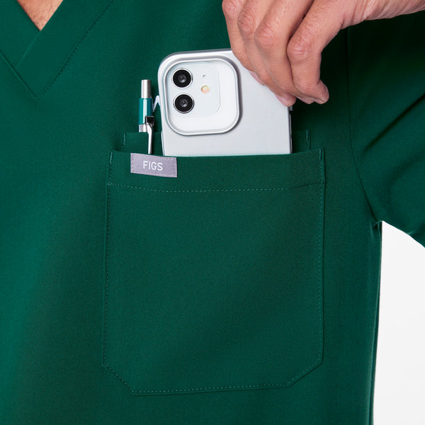 men's Forest Green Leon - Three-Pocket Scrub Top™