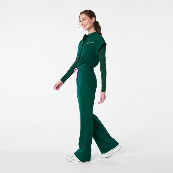 Women's Forest Green Rafaela Wide-Leg - ScrubJumpsuit™
