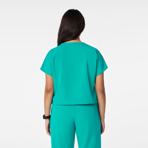 Women's Lagoon Arua Cropped Crewneck -  Scrub Top