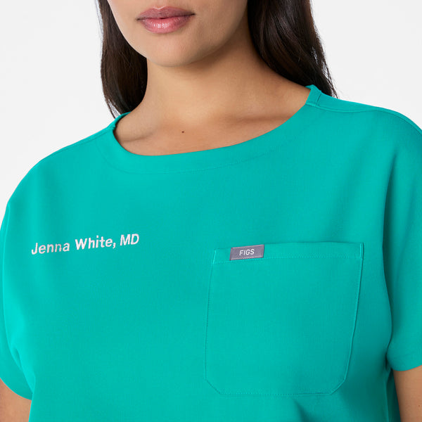Women's Lagoon Arua Cropped Crewneck -  Scrub Top